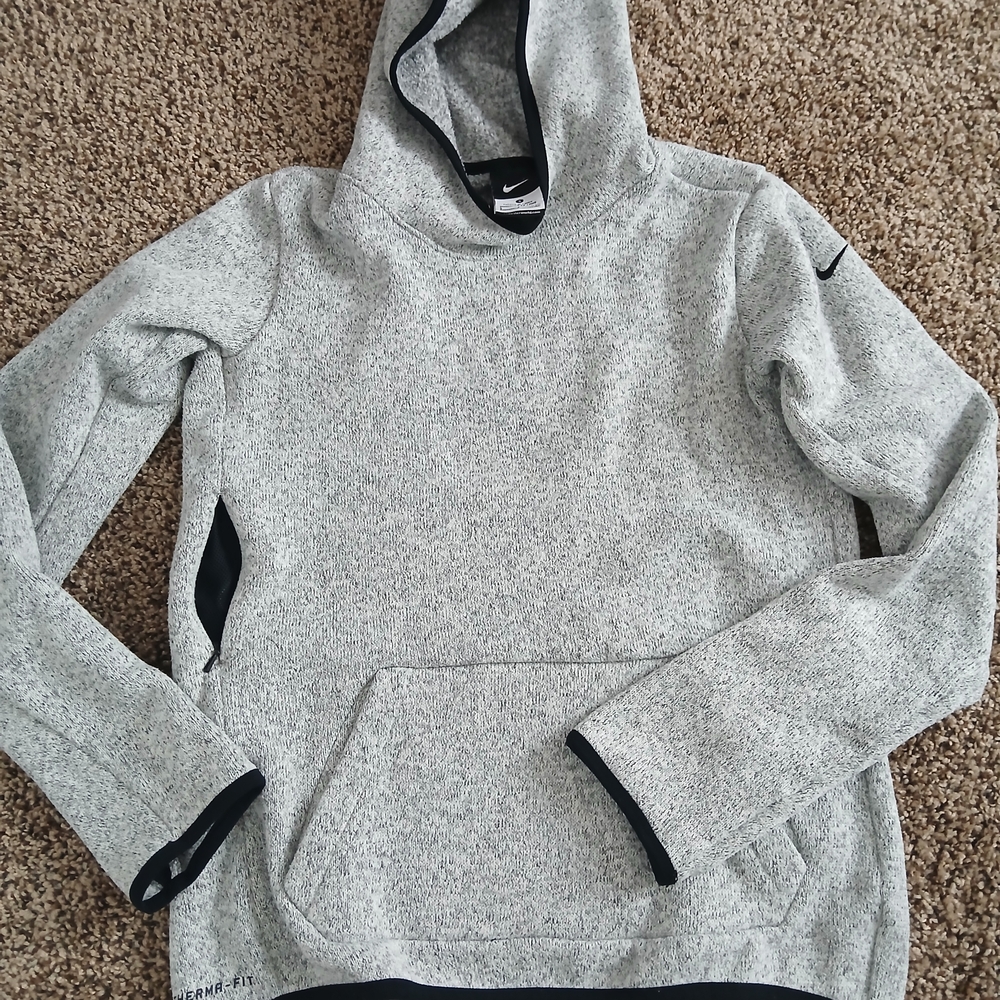 Nike Gray Hoodie with Black Accents